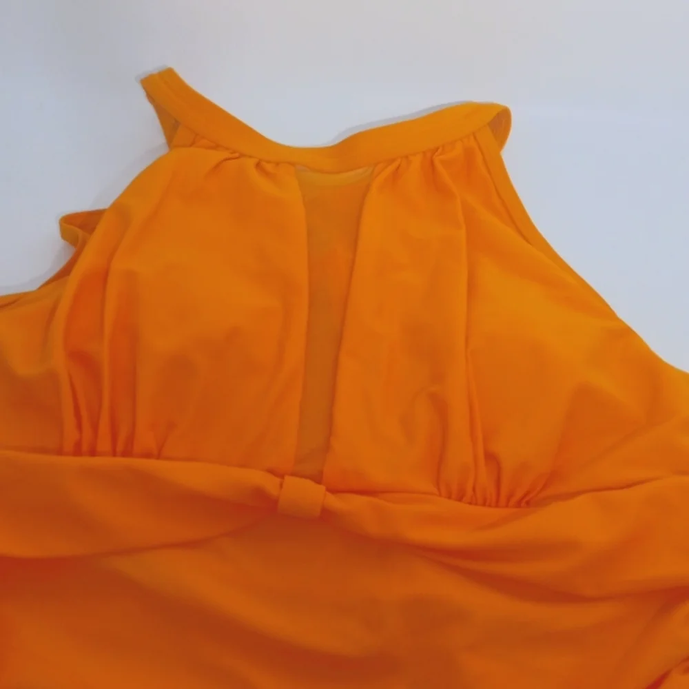 ORANGE ONE PIECE BATHING SUIT SIZE M